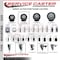 Service Caster 3.5'' Black Poly Swivel 1'' Expanding Stem Caster Set with Brake, 4PK SCC-EX20S3514-PPUB-BLK-PLB-1-4 - alternate 4